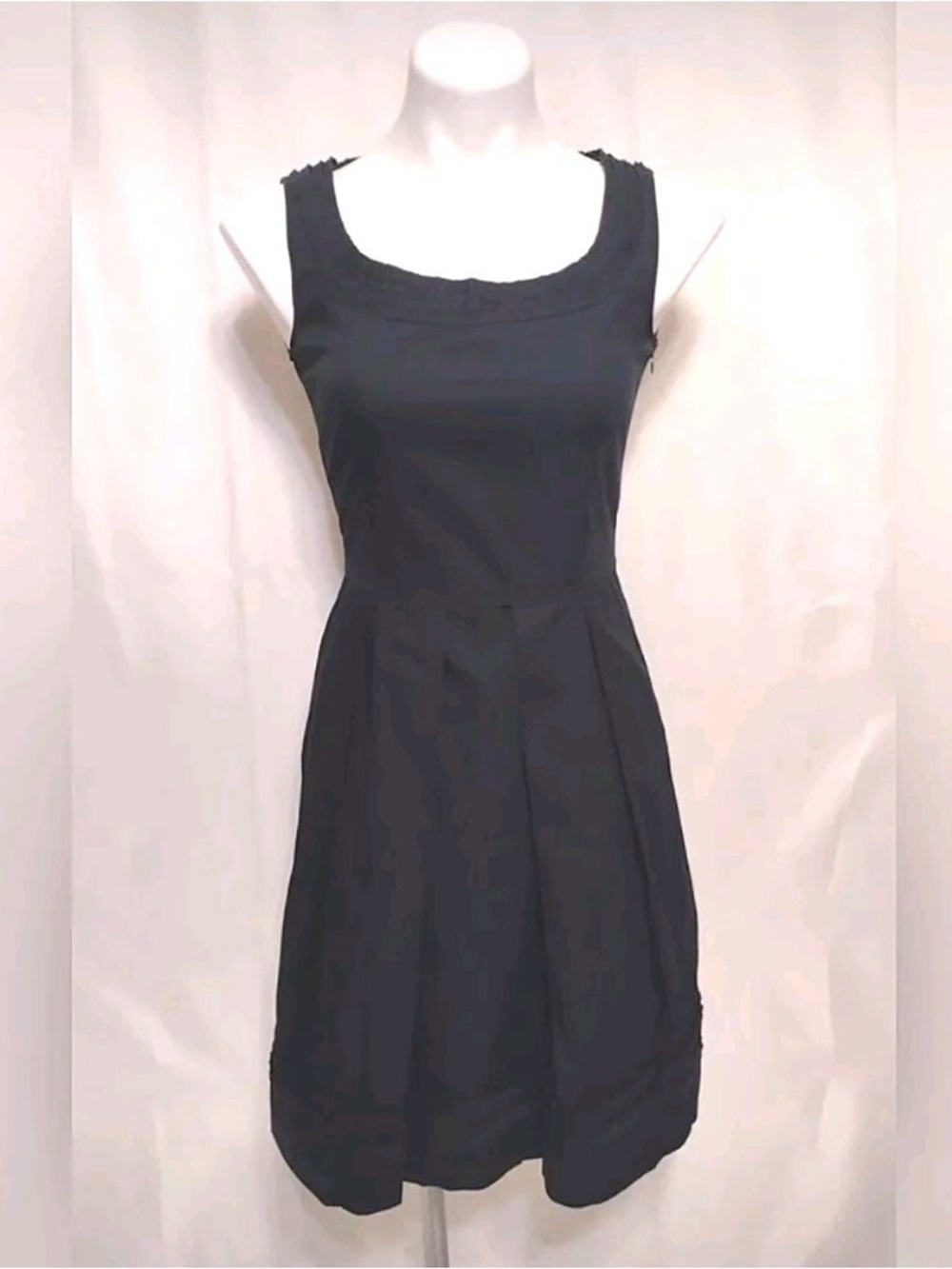 vintage Miu Miu pleated cotton sleeveless dress